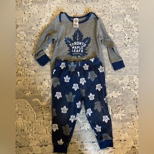 Maple Leafs NHL Hockey toddler pajamas